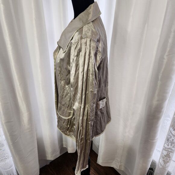 Lauren Ralph Lauren Active Sport Jacket Large Womens Silver Retro Designer Rave - Picture 6 of 12